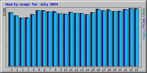 Hourly usage for July 2024