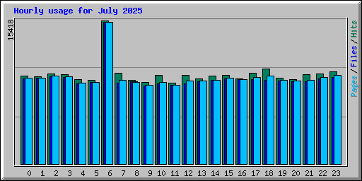 Hourly usage for July 2025