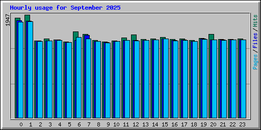 Hourly usage for September 2025